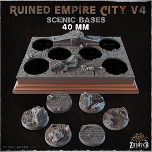 Ruined Empire City V4 - Scenic Bases (40mm Bases)