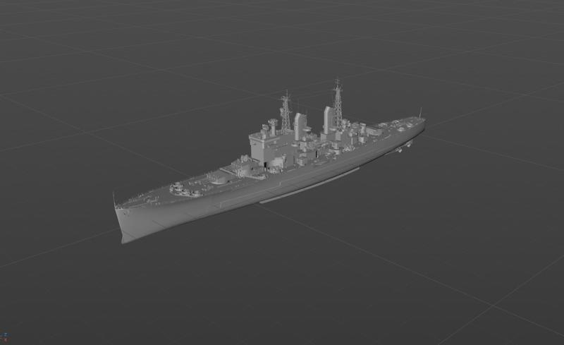 British cruiser "Monmouth" 3D model material