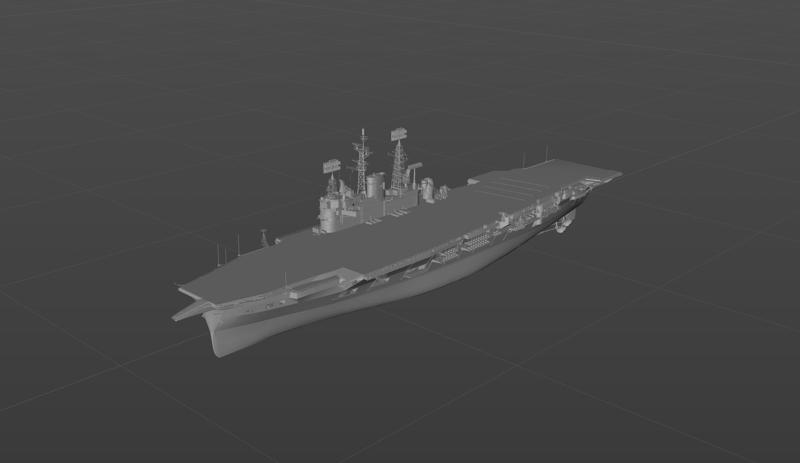 British R09 "Ark Royal" aircraft carrier 3D model material
