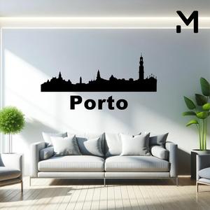 Wall silhouette - City skyline - Porto