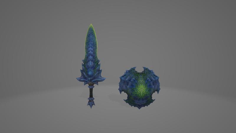 MONSTER HUNTER WORLD BRACHYDIOS SWORD AND SHIELD