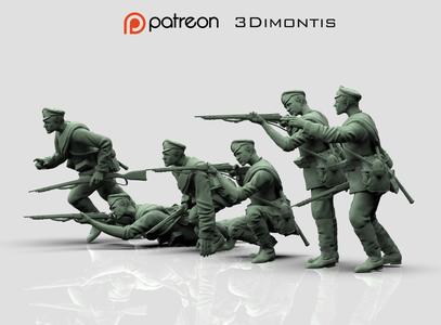 soldiers ww1 Russian empire 3D print model