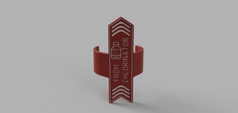 Pool Plumbing Tags - "From Chlorinator"