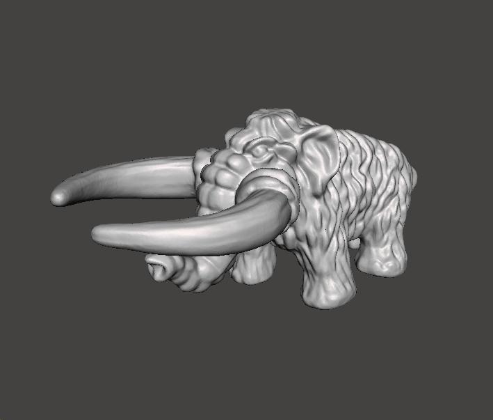 MIGHTYMAX WOOLY MAMMOTH 1992 PVC FIGURE MINIATURE TOY