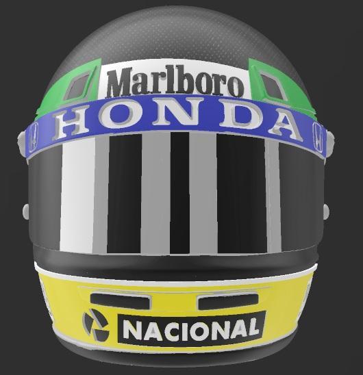 Suporte Alexa Echo Dot 4a e 5a Geração Capacete Ayrton Senna F1 Brasil