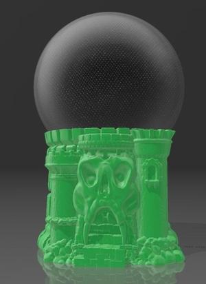 2 em 1 Porta Trecos e Suporte Alexa Echo Dot 4a e 5a Geração Castelo de Grayskull