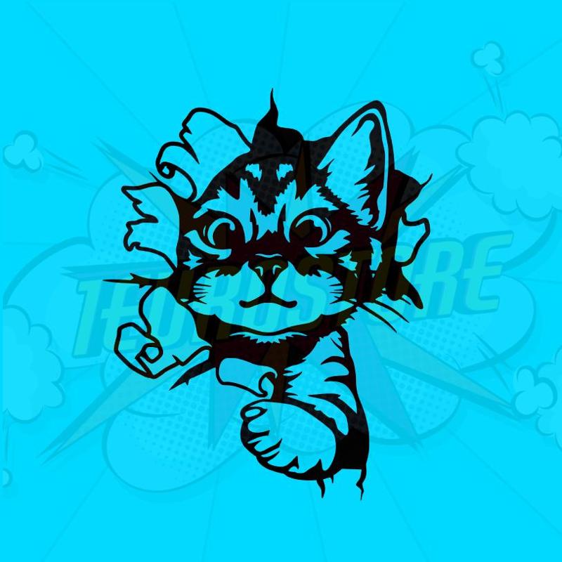 Cat Leaving the Door Wall Art