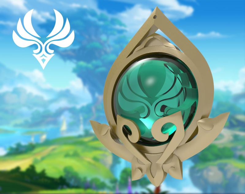 Sumeru anemo vision genshin impact 3d print cosplay stl files