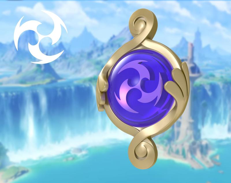 Fontaine electro vision genshin impact 3d print cosplay stl files