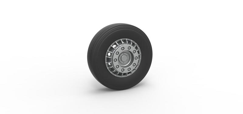 Front wheel of racing semi truck Version 1 Scale 1:25