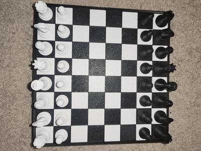 Complete chessboard with 6x3mm magnet support