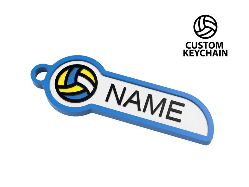 Volleyball Keychain Name Customize