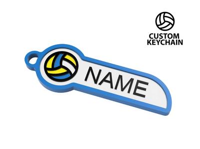Volleyball Keychain Name Customize