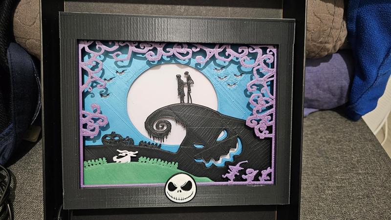 Nightmare Before Christmas Light with Shadow Box