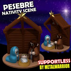 Nativity Scene - Christmas Nativity Scene ( Supportless )