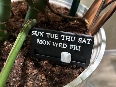 Plant Watering Date Sign