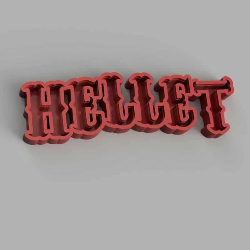 Illuminate "HELLET" lettering