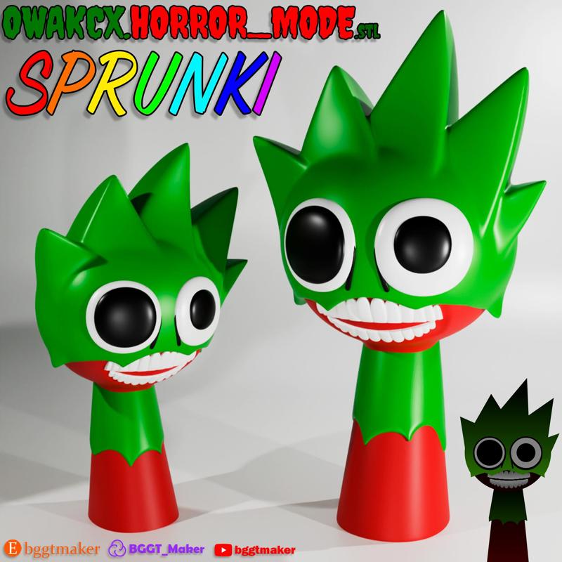 OWAKCX HORROR SPRUNKI INCREDIBOX | Lime Sprunki 3D Model STL Fan Art
