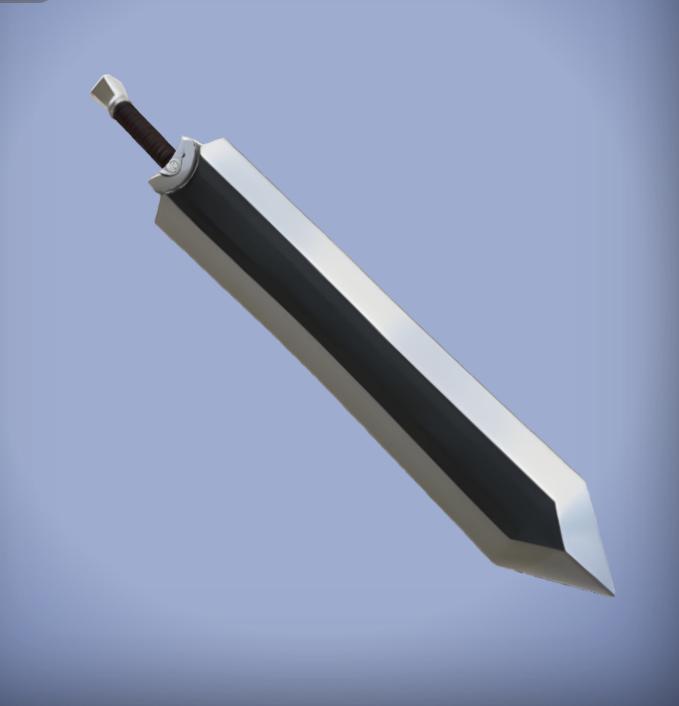 Guts Slayer dragon sword in Berserk (PBR + Shaded)