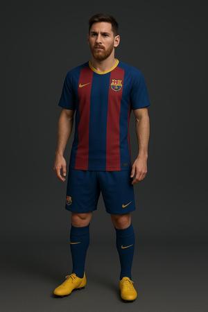 Lionel Messi 3D Full Body Model in FC Barcelona Kit