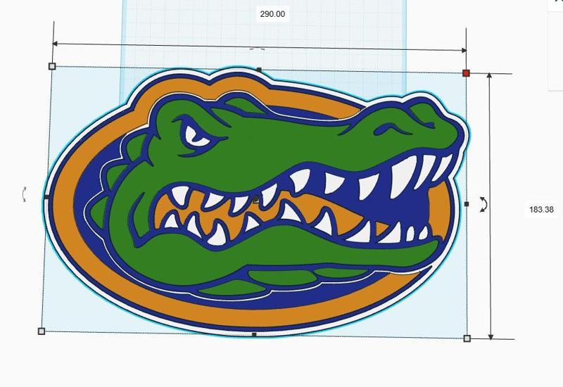Florida Gators 29cm Wall Plaque with Hidden Keyhole for Wall Mounting