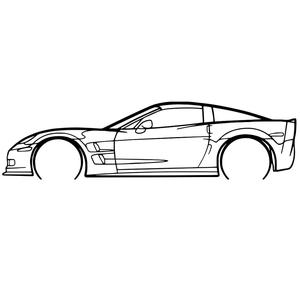 Chevrolet Corvette C6 ZR1 Silhouette Wall Art