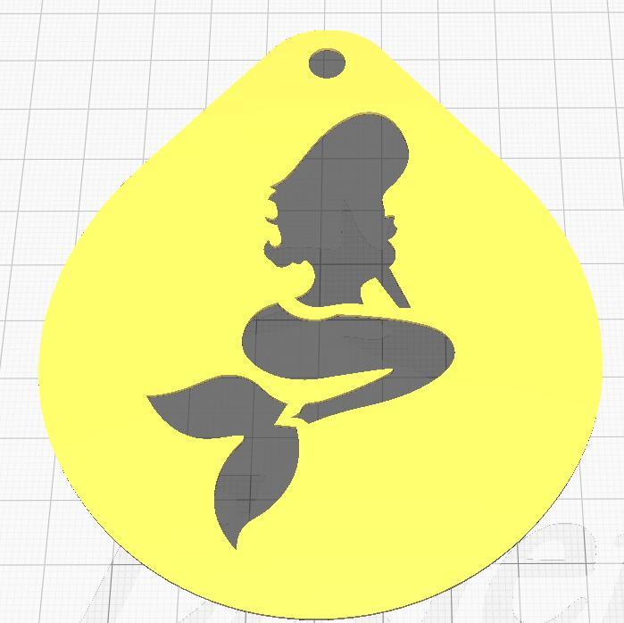 STENCIL THE LITTLE MERMAID