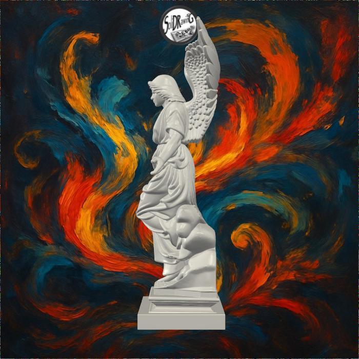 Heavenly Angel with Outstretched Wings – SoliDRawinGs SG699