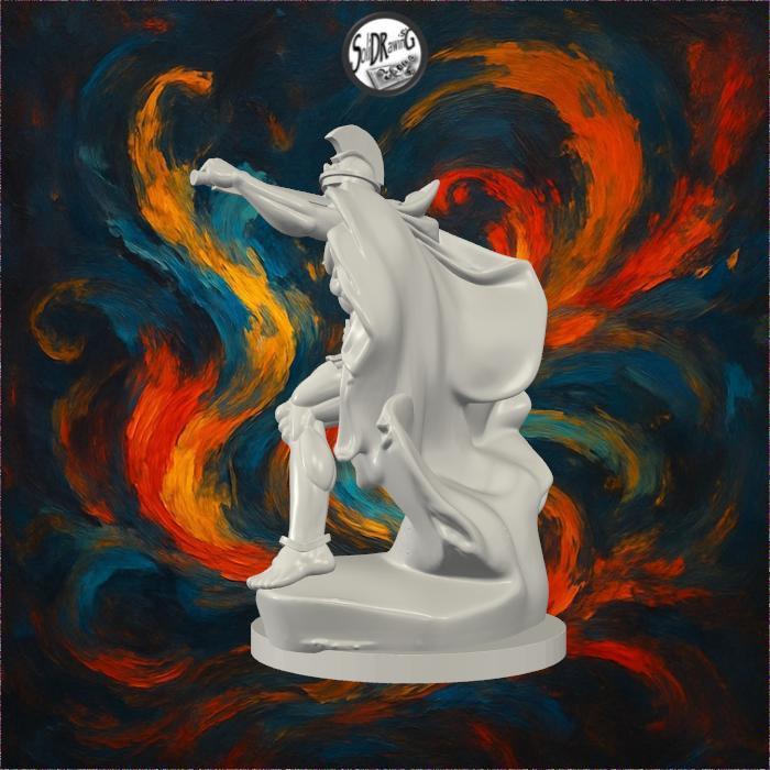 Spartan Warrior With Raised Spear – SoliDRawinGs SG662