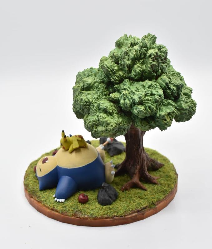 Pokemon Ronflex/Snorlax diorama