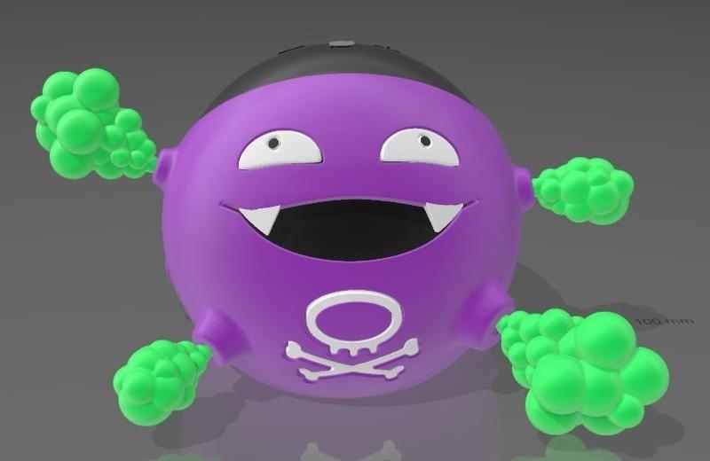 Suporte Alexa Echo Dot 4a e 5a Geração Koffing Pokemon