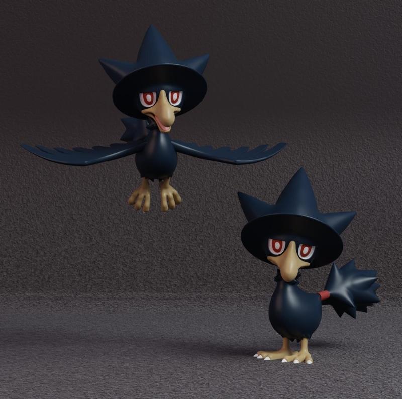 Pokemon - Murkrow  with 2 poses