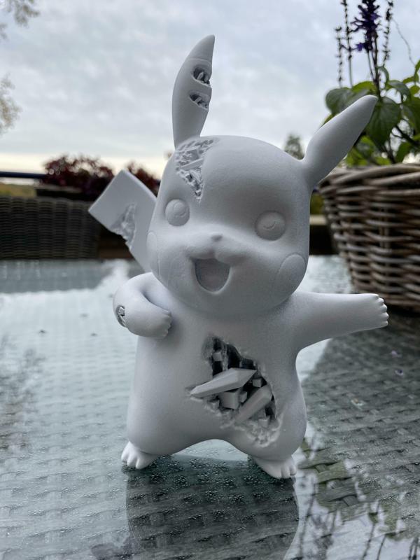 Daniel Arsham Style Pikachu sculpture - with crystals and minerals - Pokemon