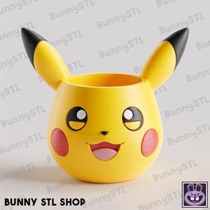 Pikachu Head Vase & Holder