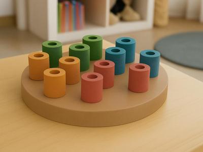 Montessori Peg Board Game