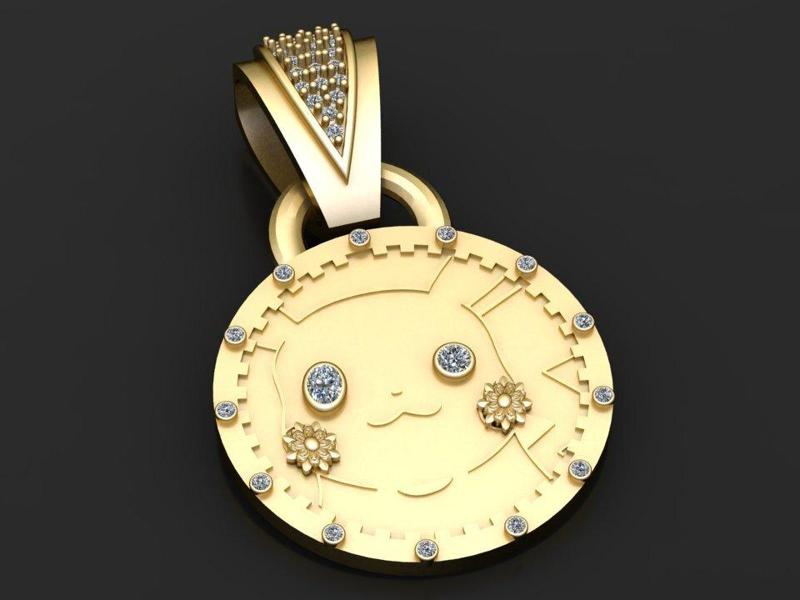 PICKACHU CARTOON CHARACTER PENDANT 3D PRINTABLE MODEL