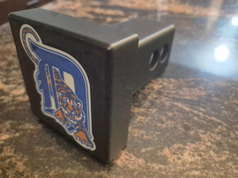 Detroit Tigers Old D and Tiger Trailer hitch cover