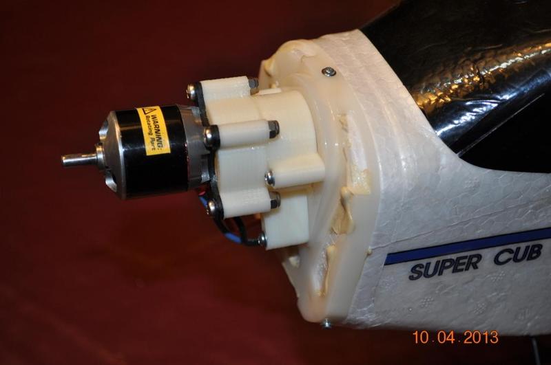 Brushless motor mount adapter for RC airplane