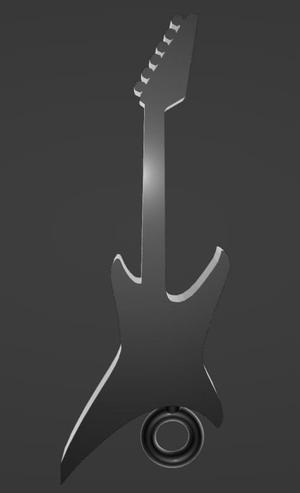 Musical keychain for all guitar lovers, fancy electric guitar