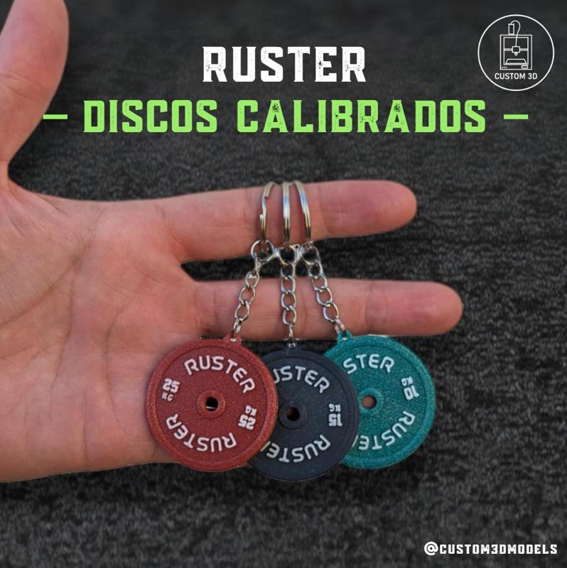 Calibrated Ruster discs | Key ring | Crossfit Gym