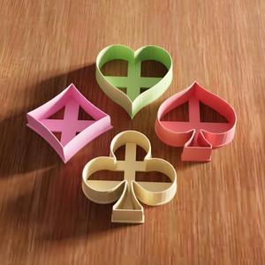 3D Playing Cards Cookie Cutter STL File - 145