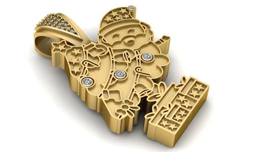 GOLD FACES PENDANT 3d printable model