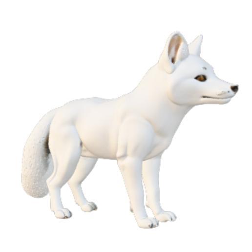 Stylized White Fox