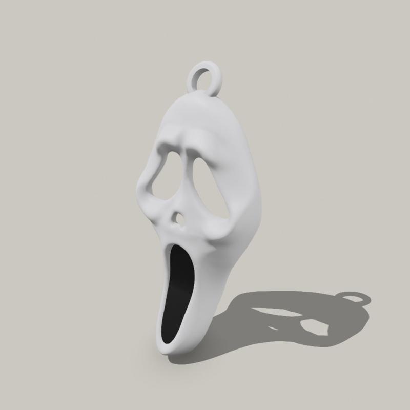 Scream Mask Keychain for Halloween