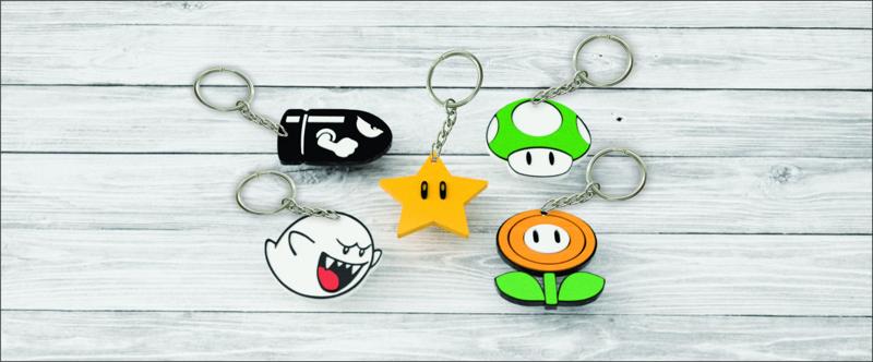 PACK X5 KEYCHAIN MARIO BROS