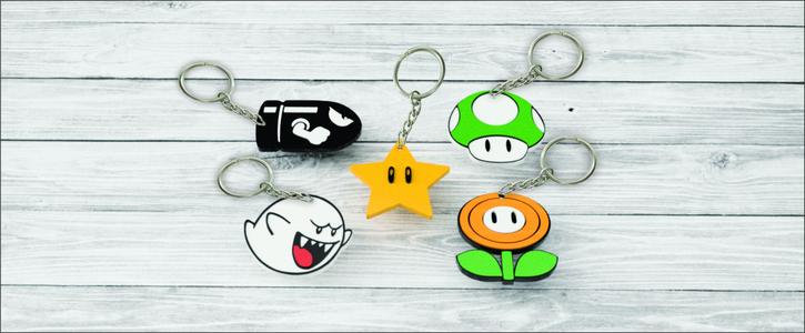 PACK X5 KEYCHAIN MARIO BROS