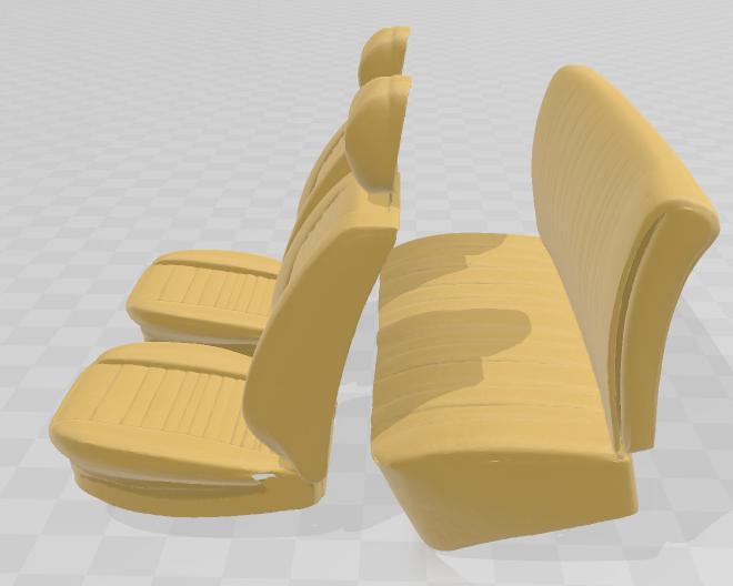 VW vocho beetle cabriolet seats for RC and customs