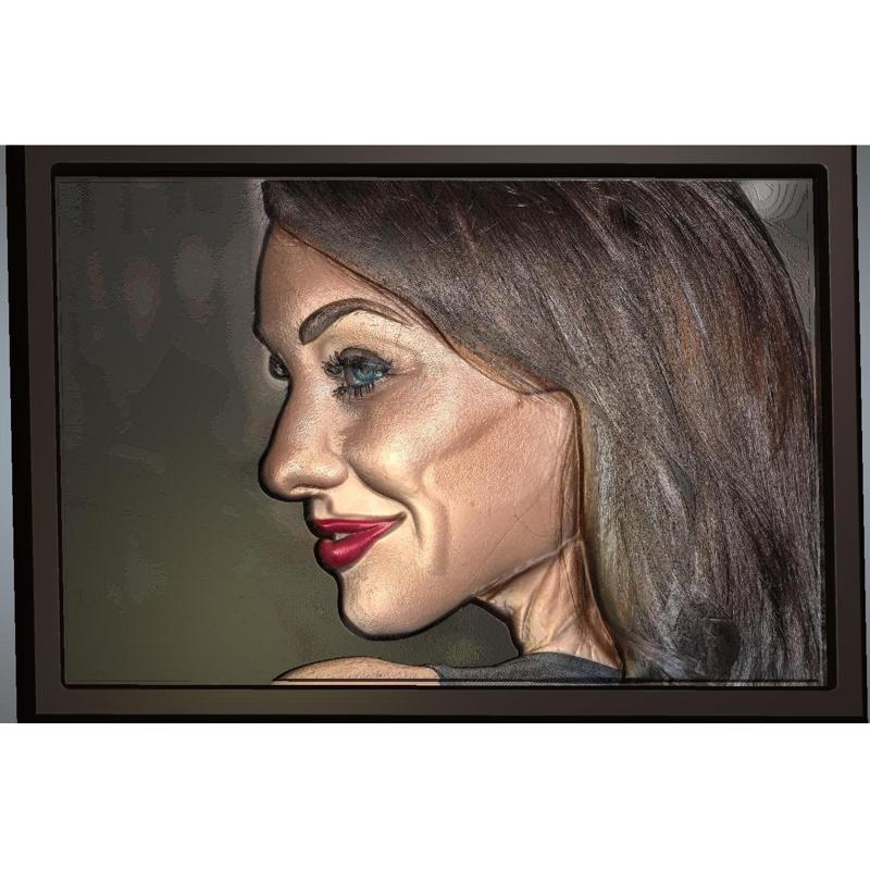 real 3D Relief For CNC building decor wall-mount for decoration "face-03" 3d print