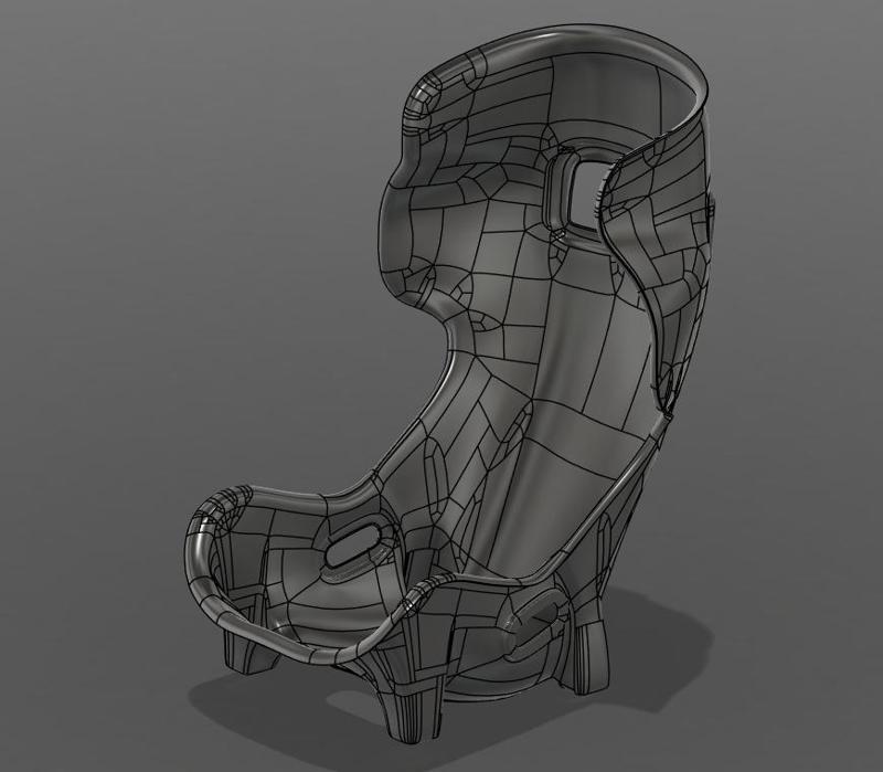 Sports seat 1 to 1. For working with fiberglass