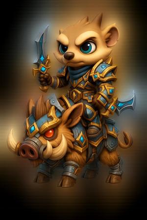 DnD Chibi Desert Scout Riding Mech-Boar - 3D Printable Fantasy Miniature